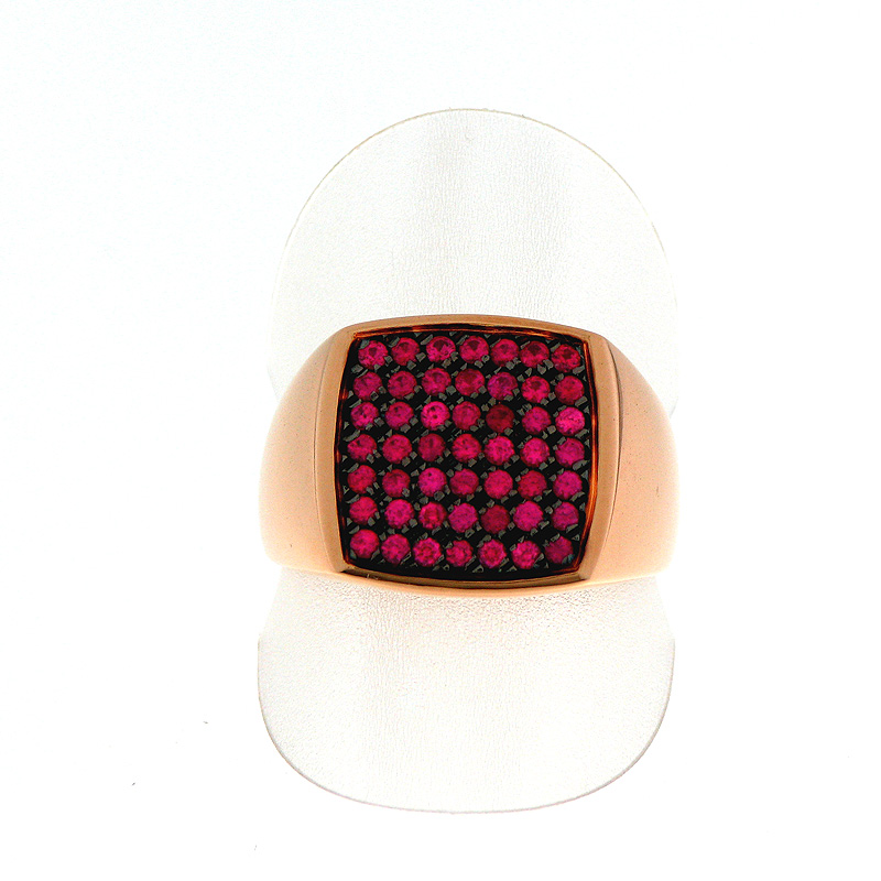 Anello oro rosa e rubini Anello oro rosa e rubini